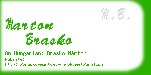 marton brasko business card